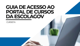 Capa guia de acessos portal de cursos.
